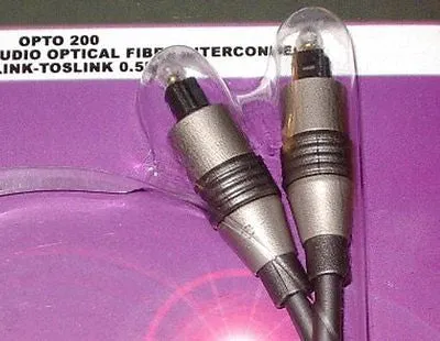 0.5 metre Optical Fibre Toslink Lead - Part # OPTO200