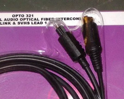 1.0metre Optical Fibre Toslink & SVHS Interconnect Lead - Part # OPTO321