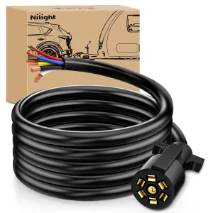 12Feet 7way Heavy Duty 7 Pin Plug Inline Trailer Cord