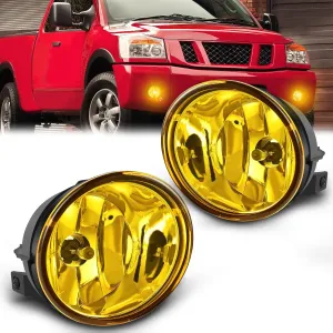 2005-2007 Nissan Armada 2004-2015 Titan Fog Light Assembly Amber Lens 880 Bulbs