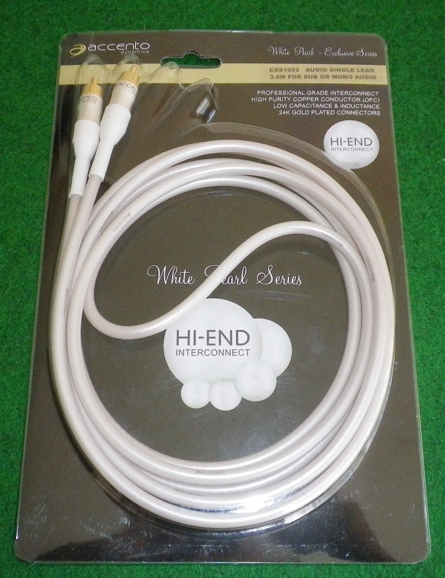 3.0 metre High Quality RCA Plugs to RCA Plug Mono Audio Lead - Part # CXS1052