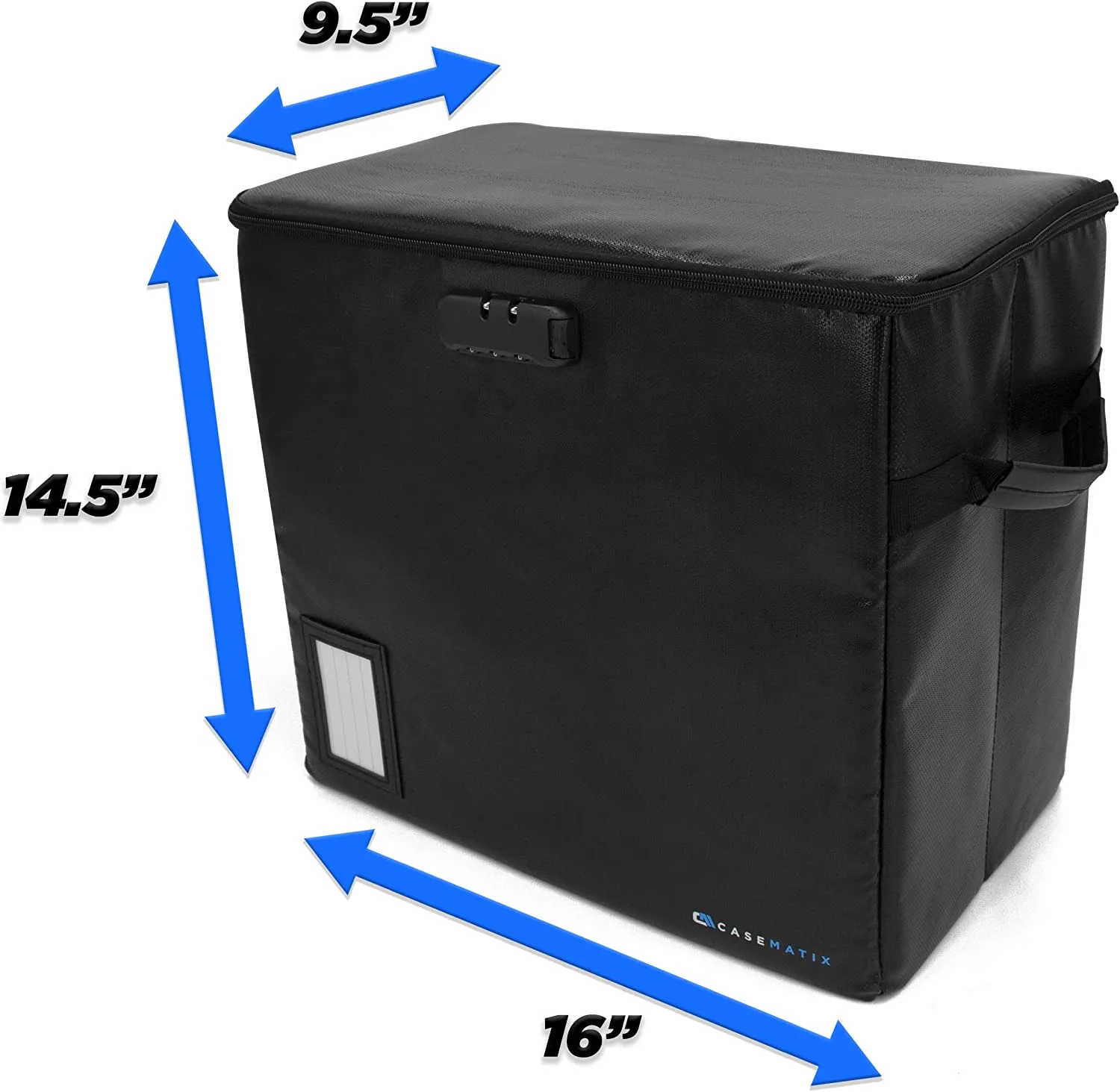 CASEMATIX Graded Comic Book Storage Fits 30  CGC Graded Comics, Fire Resistant Comic Book Bin with 3 Padded Comic Box Dividers and Comic Case Lock