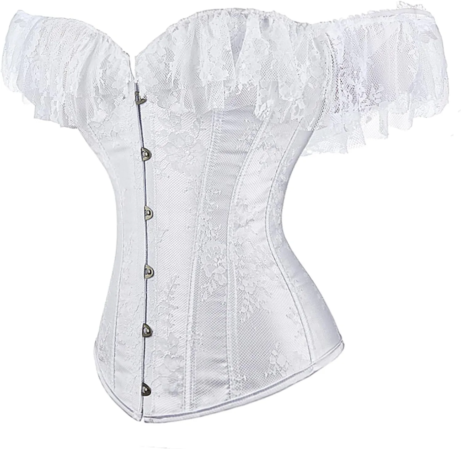 Corset Top With Sleeves for Women Plus Size Victorian Corsets Bustier Lace Up