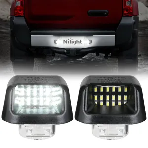 License Plate Light Compatible with 2007 2008 2009 2010 2011 2012 2013 2014 2015 2016 2017 2018 2019 2020 2021 Nissan Frontier Navara D40 2007-2015 Titan Armada Xterra Black Housing