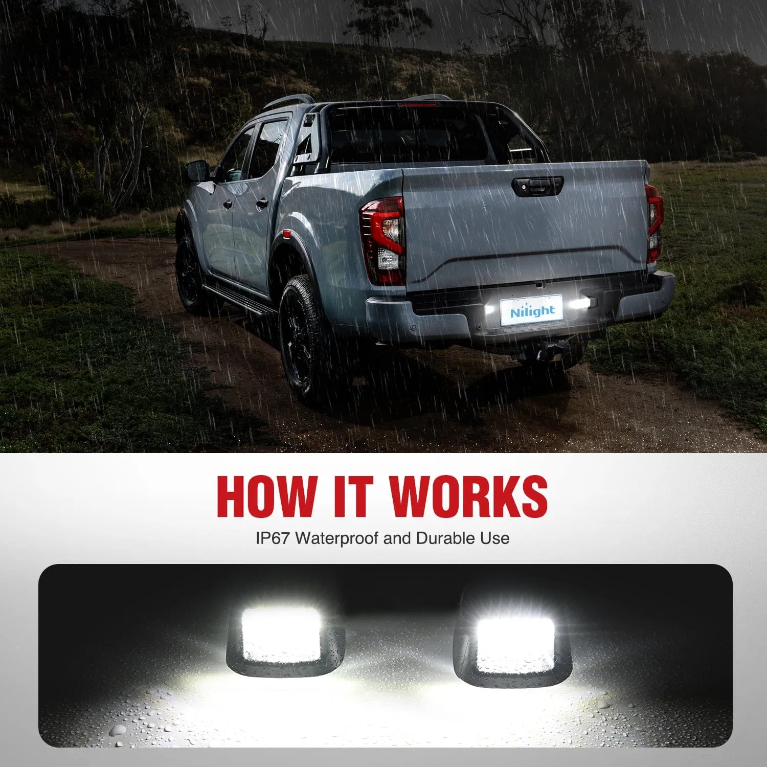 License Plate Light Compatible with 2007 2008 2009 2010 2011 2012 2013 2014 2015 2016 2017 2018 2019 2020 2021 Nissan Frontier Navara D40 2007-2015 Titan Armada Xterra Black Housing