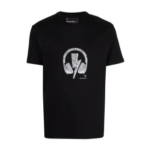 Neil Barrett Black Print D.J. Bolt Logo T-Shirt