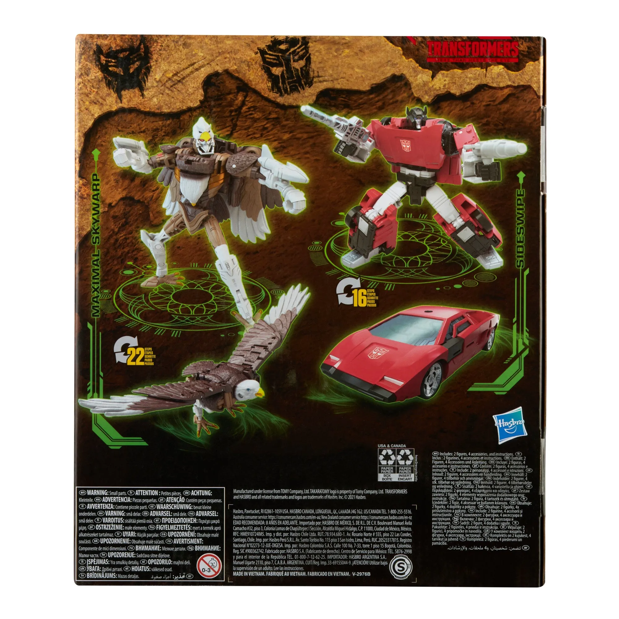 Transformers Generations War for Cybertron: Kingdom Battle Across Time Collection Deluxe WFC-K42 Sideswipe & Maximal Skywarp