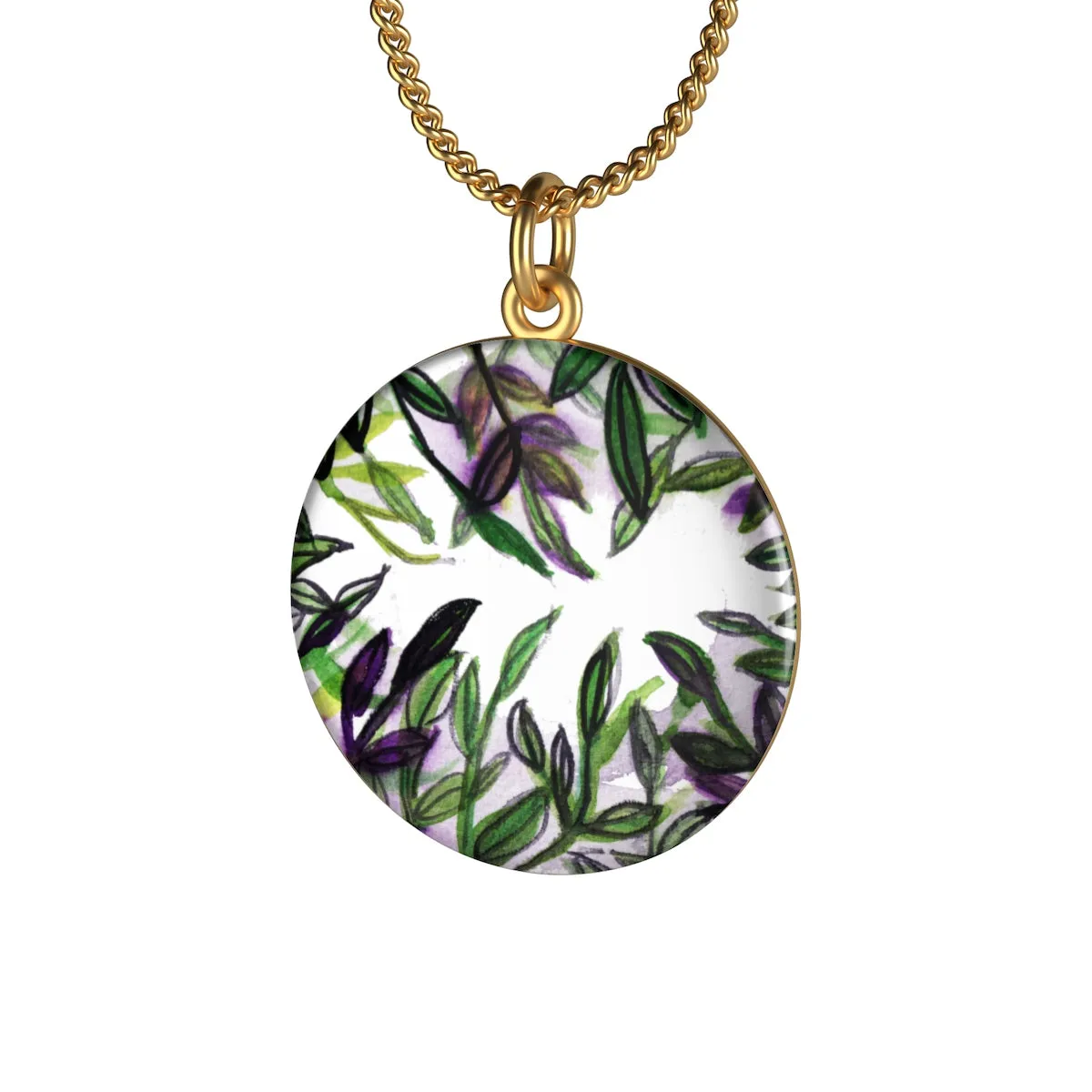 Tropical Island Single Loop Sterling Silver or 18K Gold-plated Necklace - Made in USA