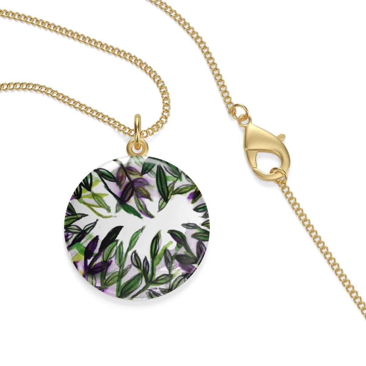 Tropical Island Single Loop Sterling Silver or 18K Gold-plated Necklace - Made in USA