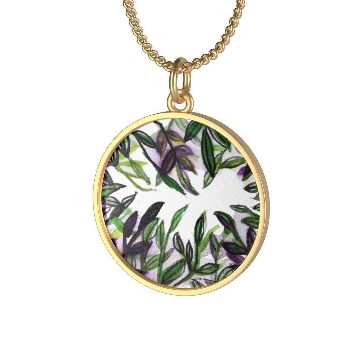 Tropical Island Single Loop Sterling Silver or 18K Gold-plated Necklace - Made in USA